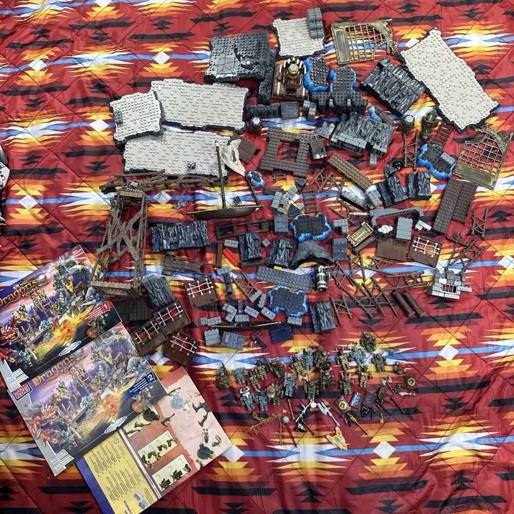 Mega Bloks 9891 Dragons Krystal Wars VORGAN STRONGHOLD Figures & Accessories
